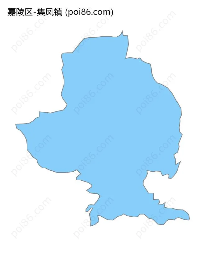 集凤镇边界地图