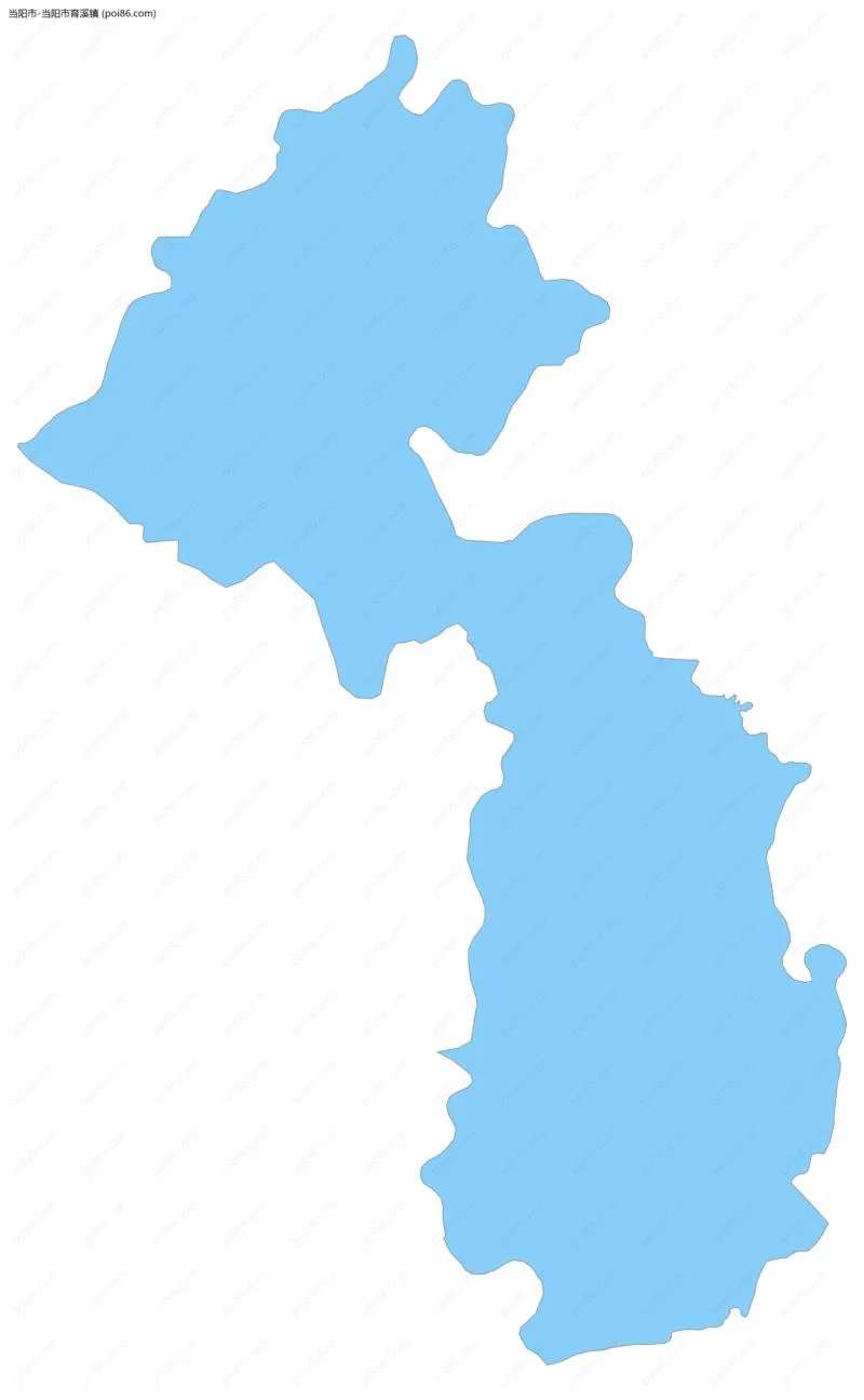 当阳市育溪镇边界地图