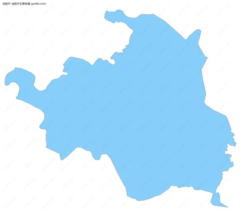 当阳市玉泉街道边界地图