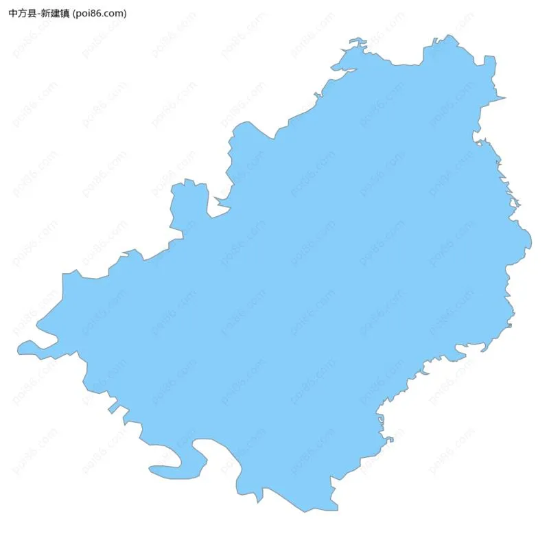 新建镇边界地图