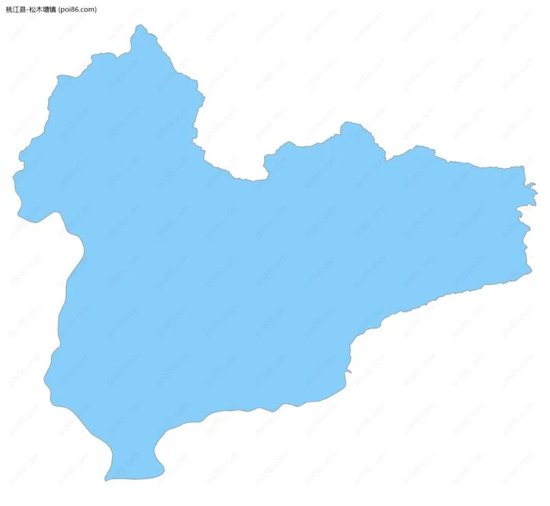 松木塘镇边界地图