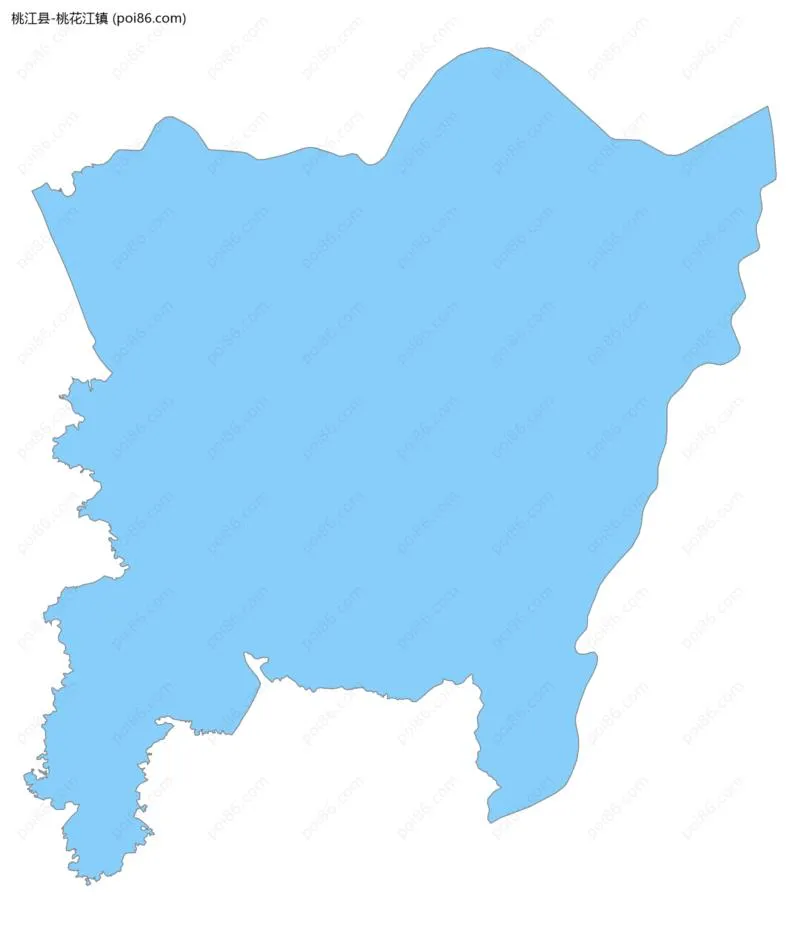 桃花江镇边界地图