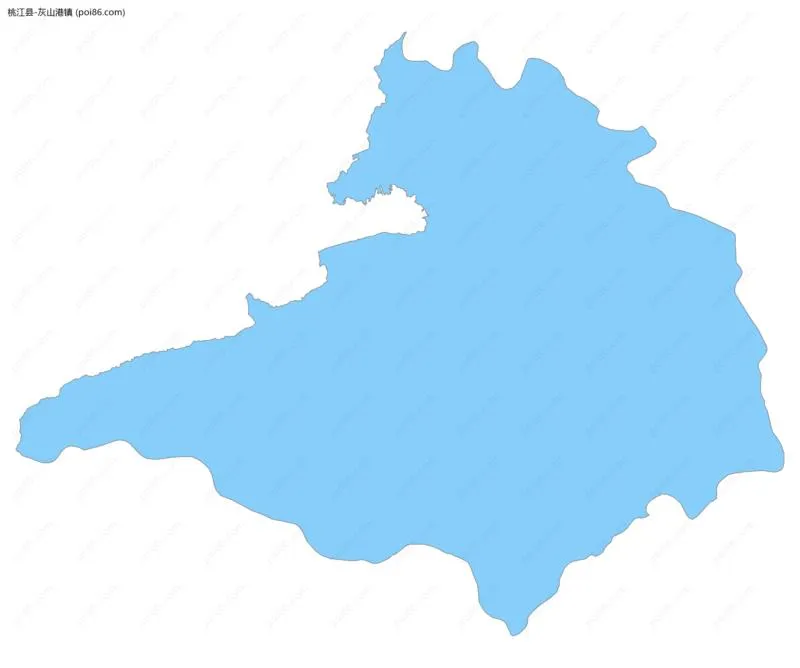 灰山港镇边界地图