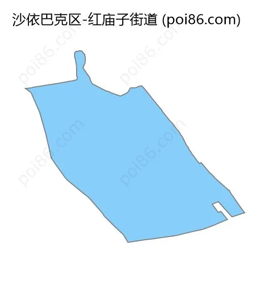 红庙子街道边界地图