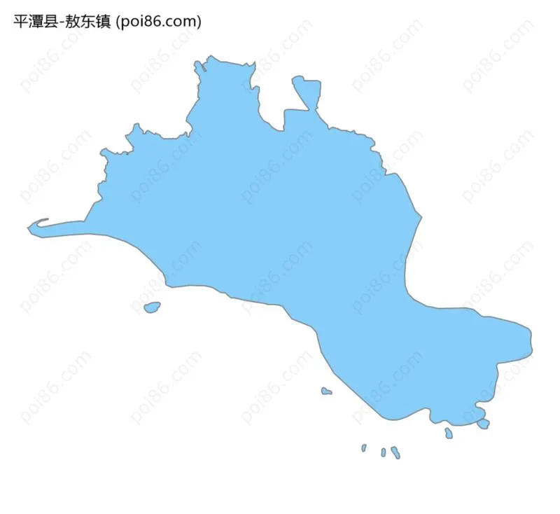 敖东镇边界地图
