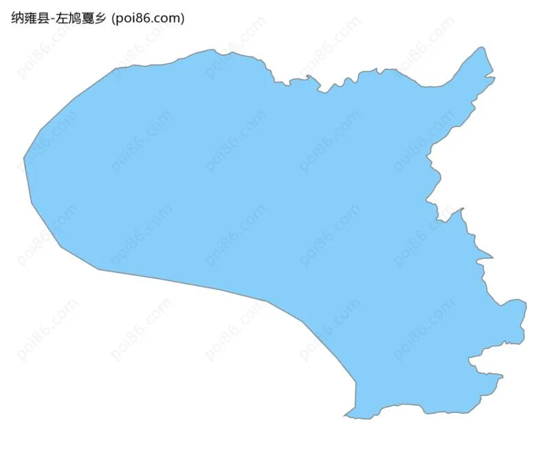 左鸠戛乡边界地图