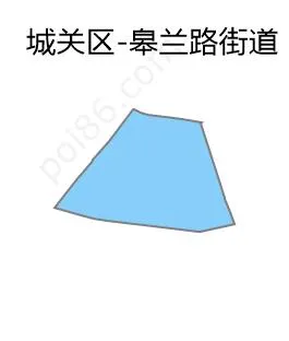 皋兰路街道边界地图