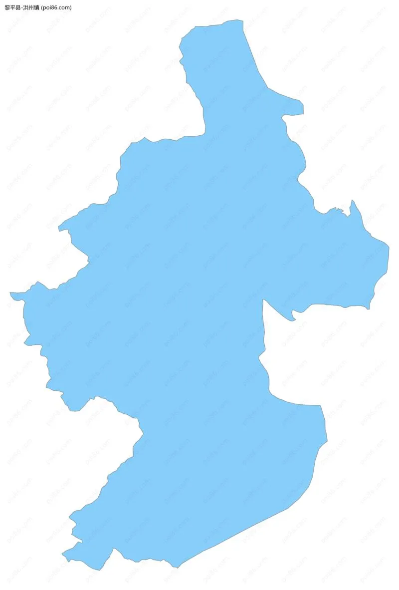 洪州镇边界地图