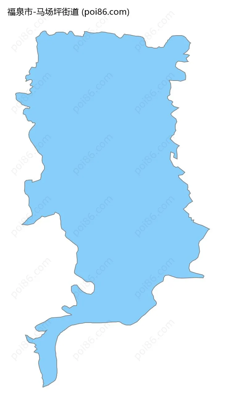 马场坪街道边界地图
