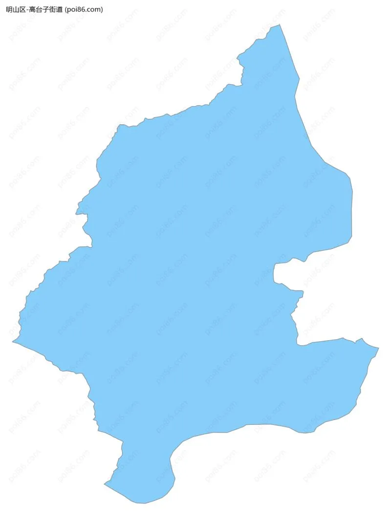 高台子街道边界地图