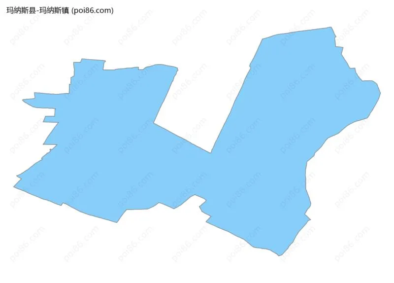 玛纳斯镇边界地图