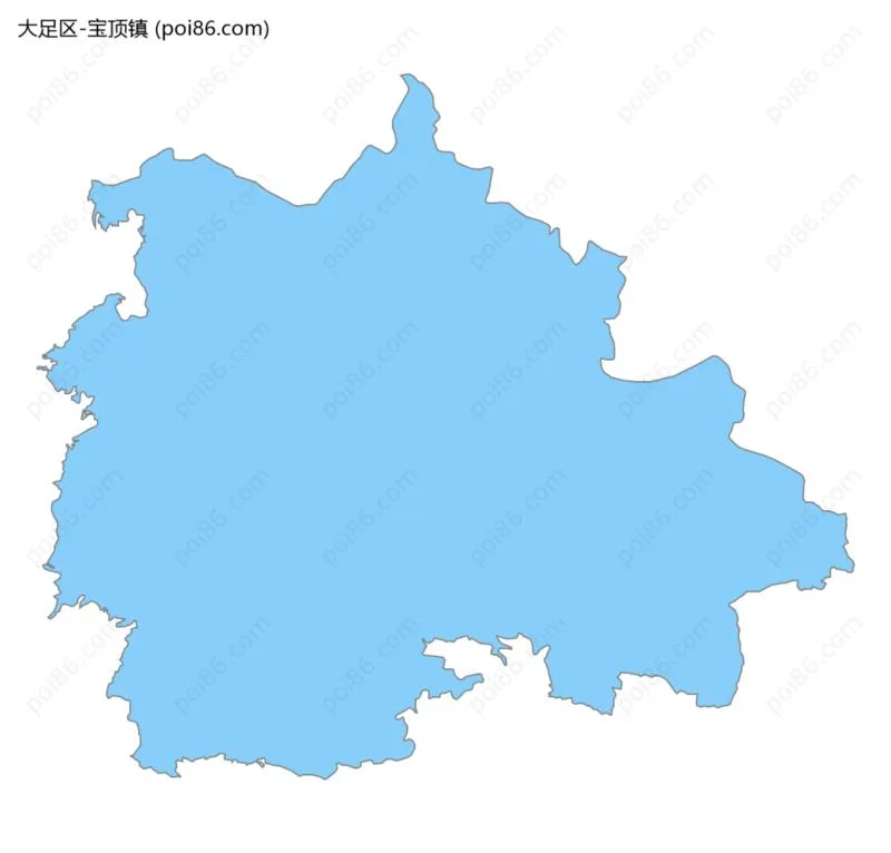 宝顶镇边界地图