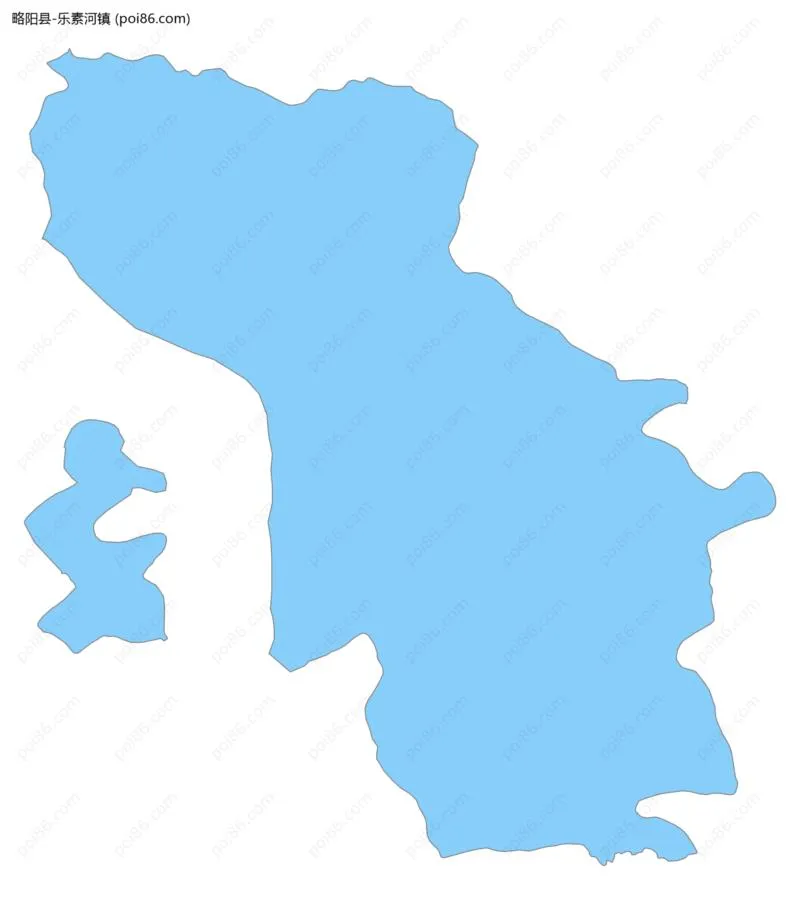 乐素河镇边界地图
