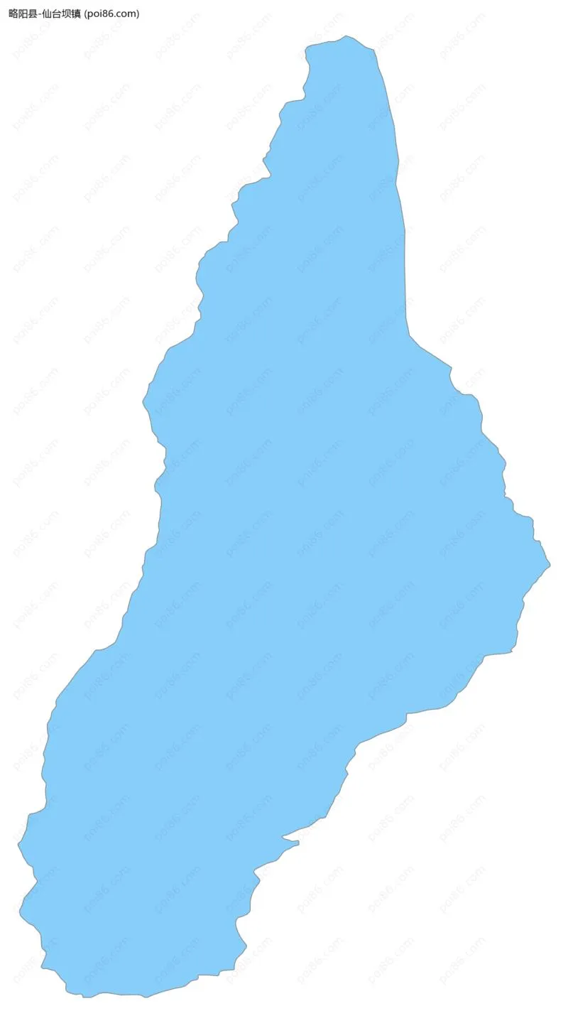 仙台坝镇边界地图