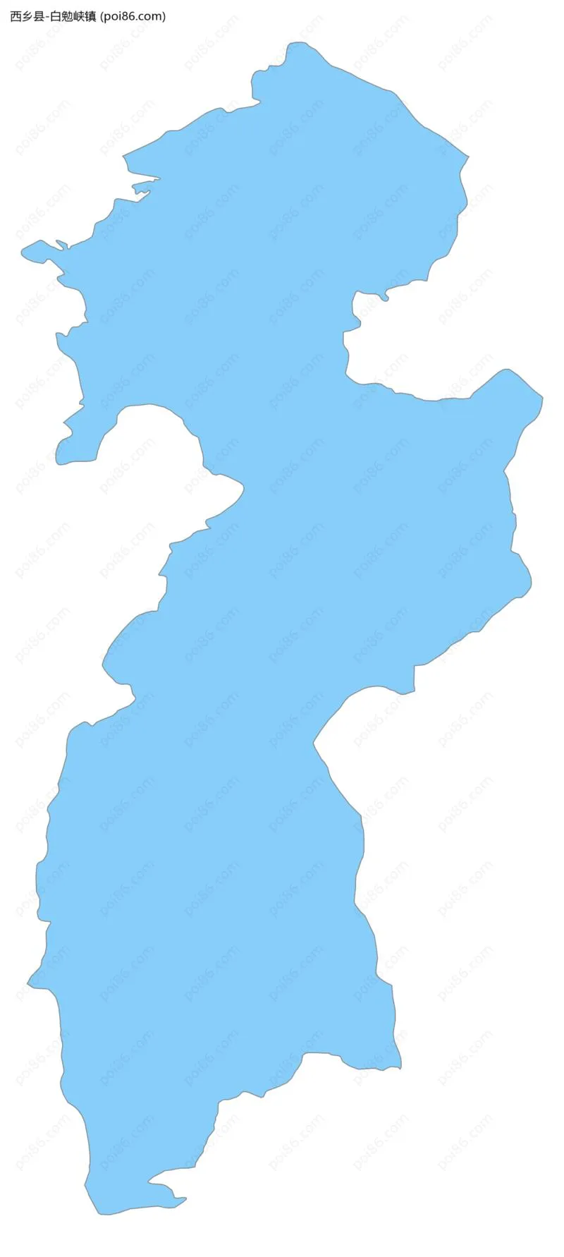 白勉峡镇边界地图