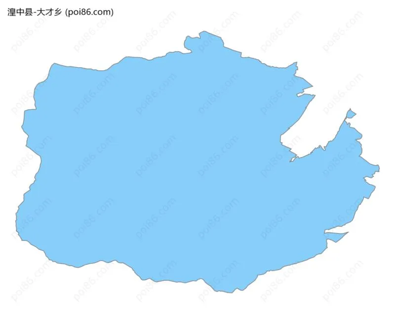 大才乡边界地图