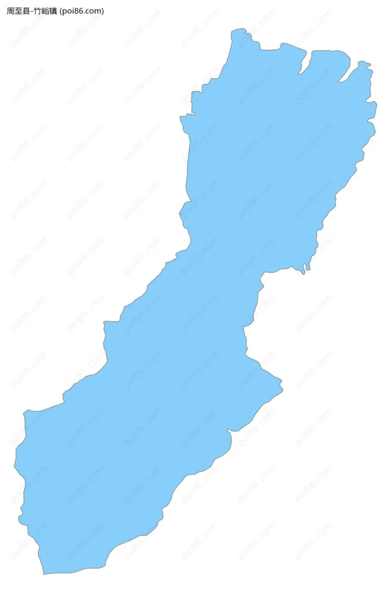 竹峪镇边界地图