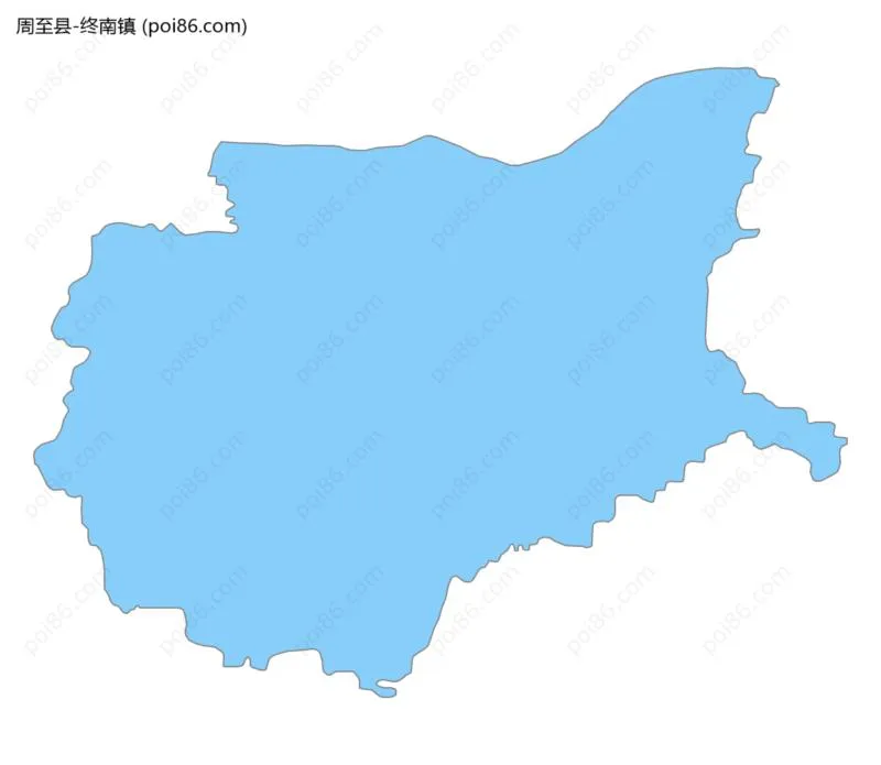 终南镇边界地图