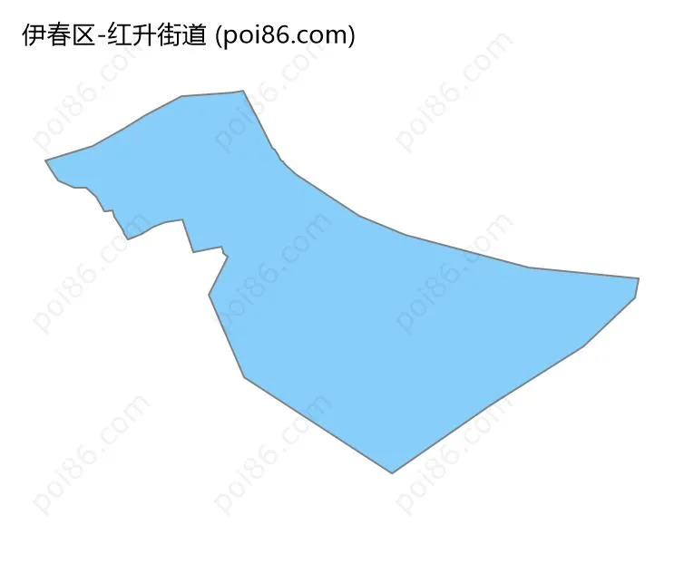红升街道边界地图