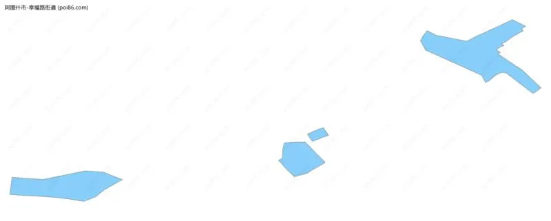 幸福路街道边界地图