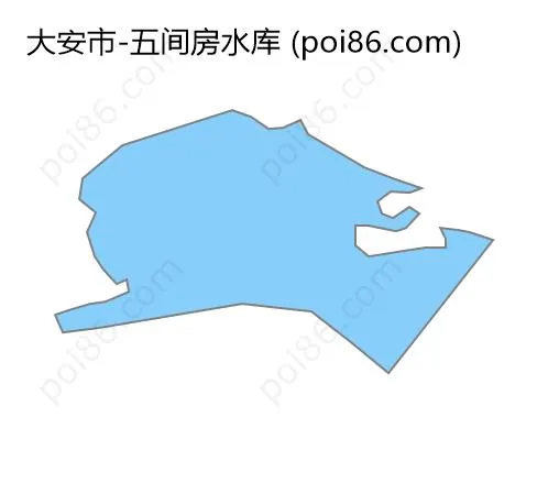 五间房水库边界地图