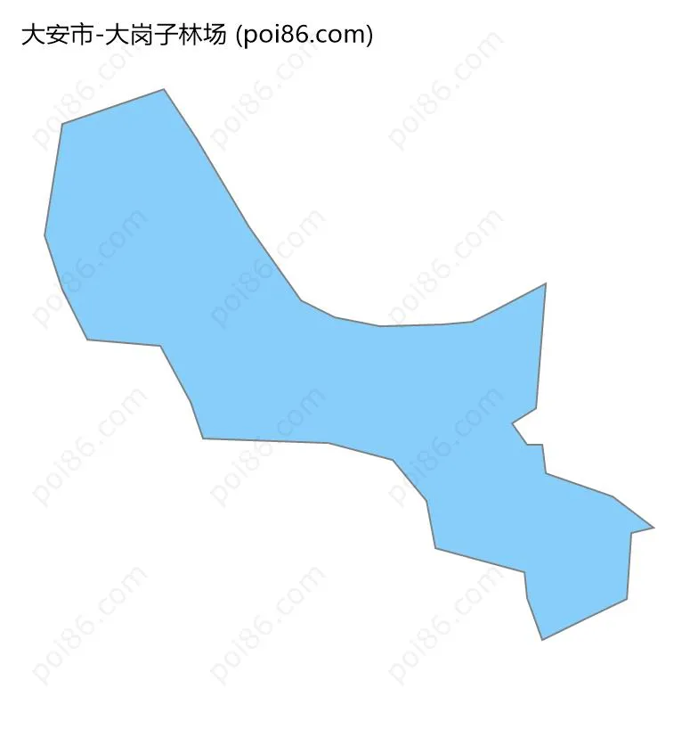 大岗子林场边界地图