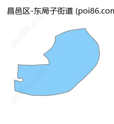 东局子街道边界地图