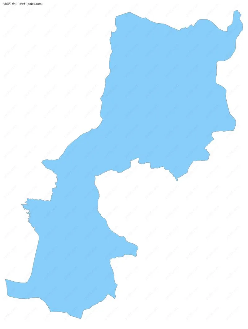 金山白族乡边界地图