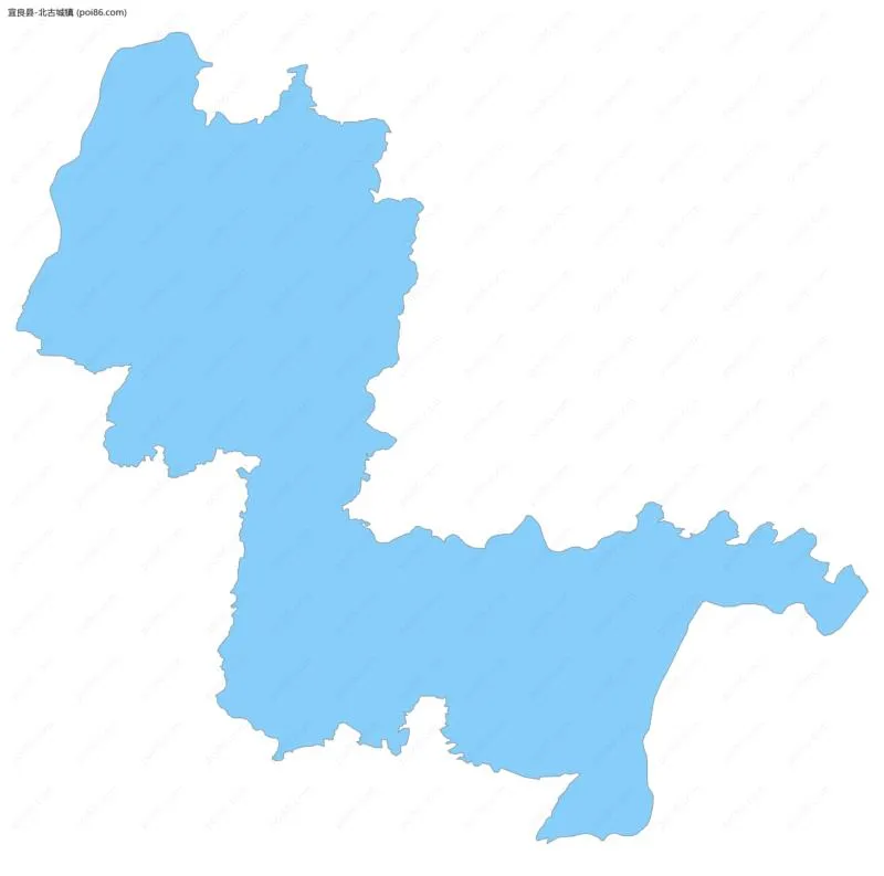 北古城镇边界地图