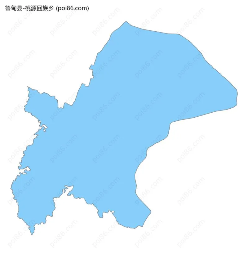 桃源回族乡边界地图