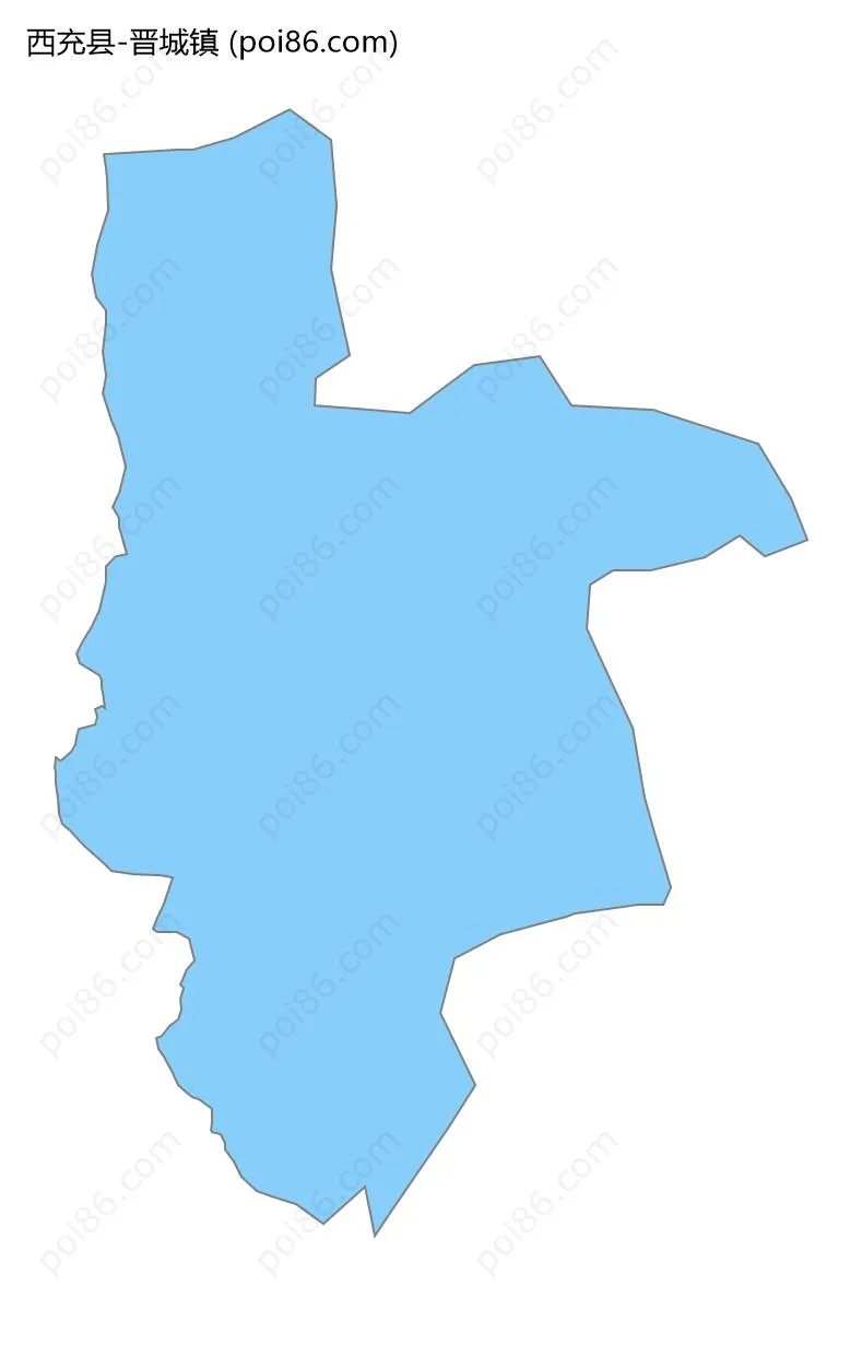 晋城镇边界地图