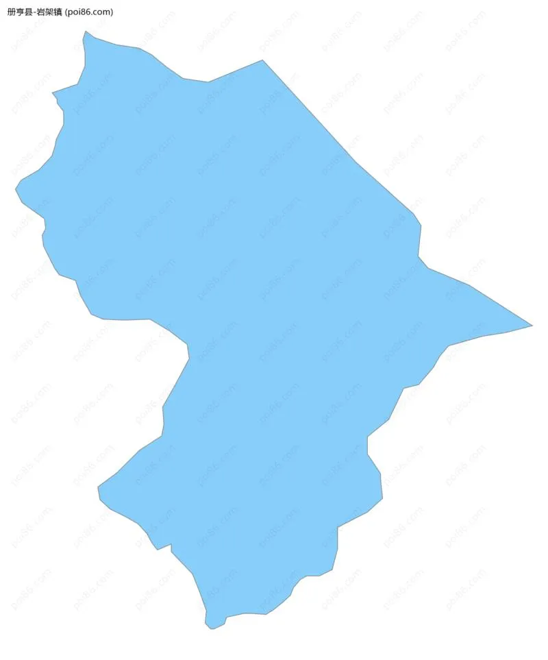 岩架镇边界地图