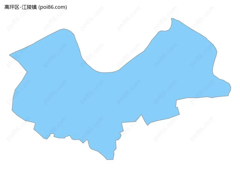 江陵镇边界地图