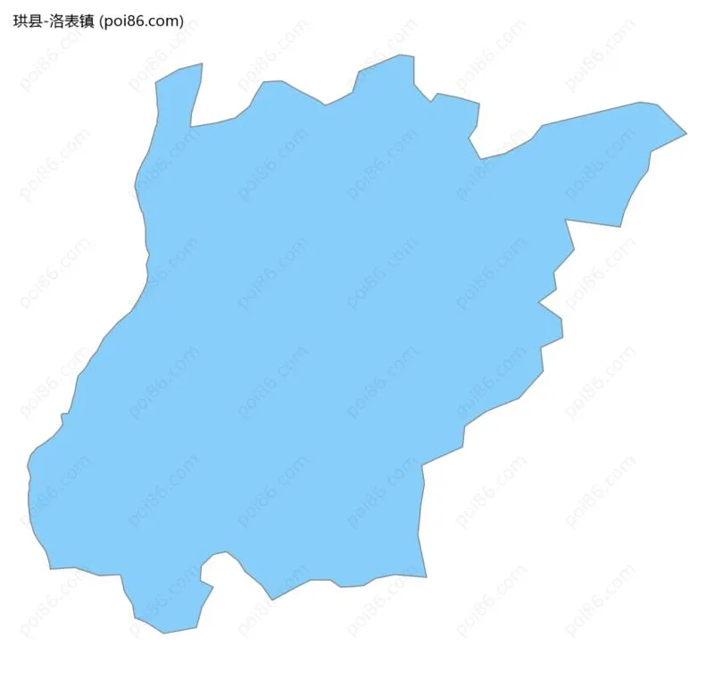 洛表镇边界地图