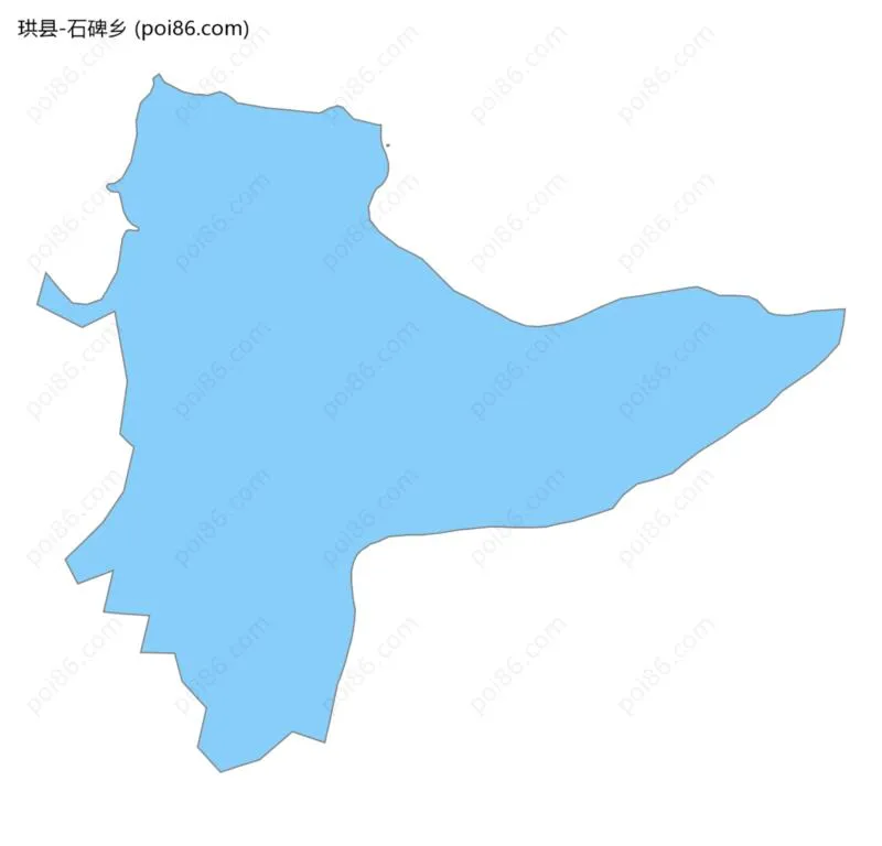 石碑乡边界地图