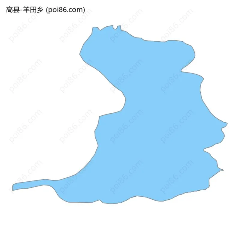 羊田乡边界地图