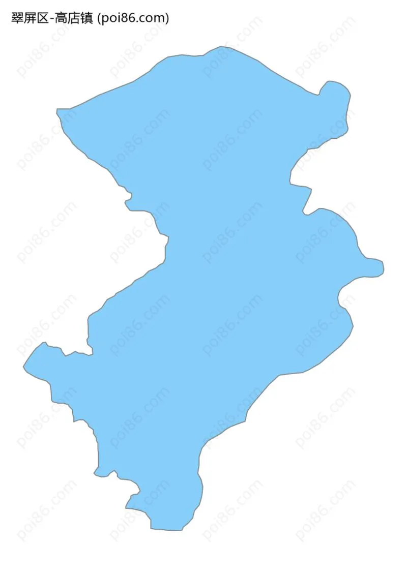 高店镇边界地图