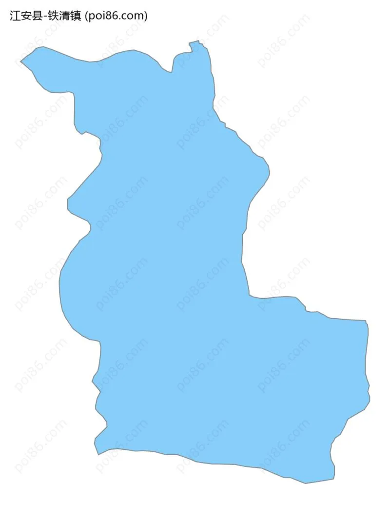 铁清镇边界地图