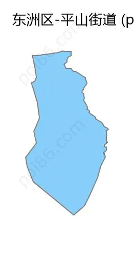 平山街道边界地图