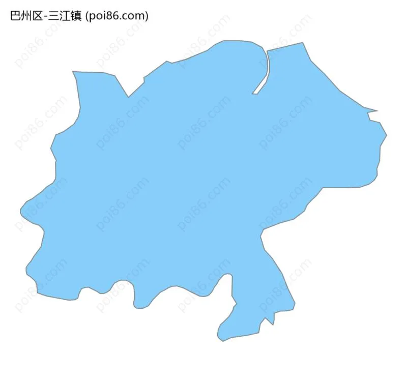 三江镇边界地图