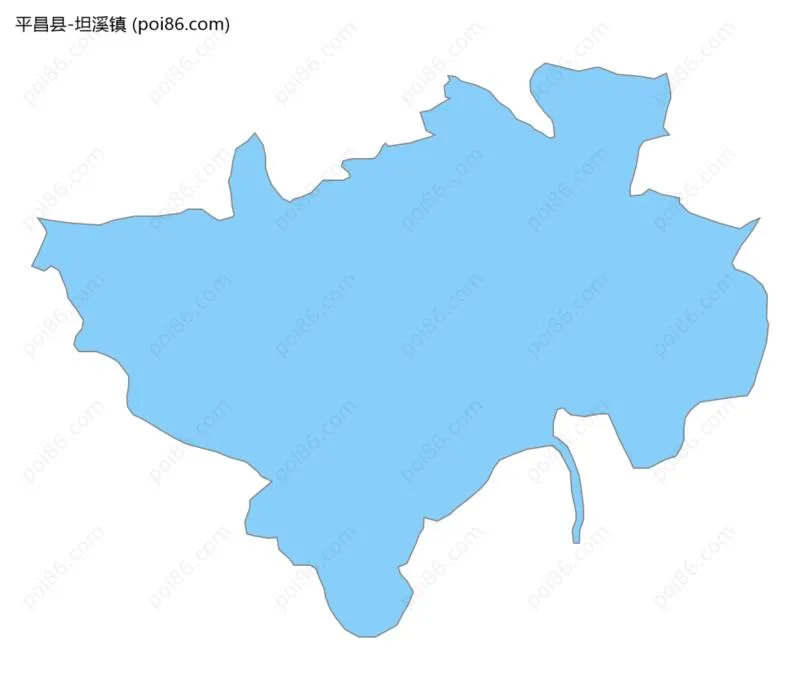 坦溪镇边界地图