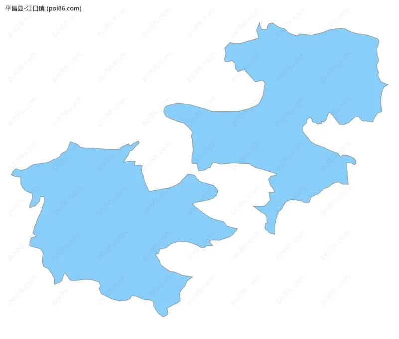 江口镇边界地图