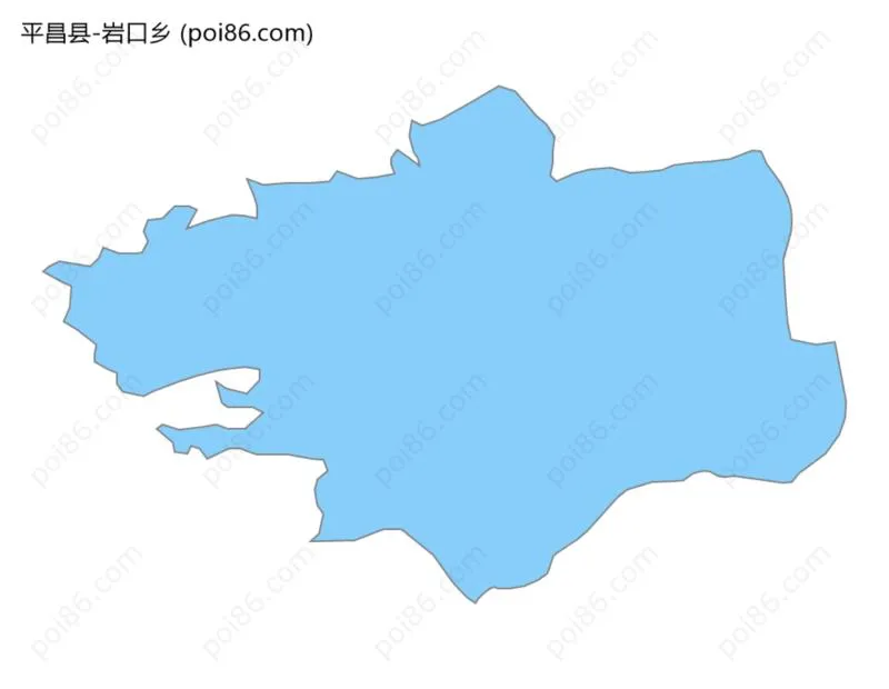 岩口乡边界地图