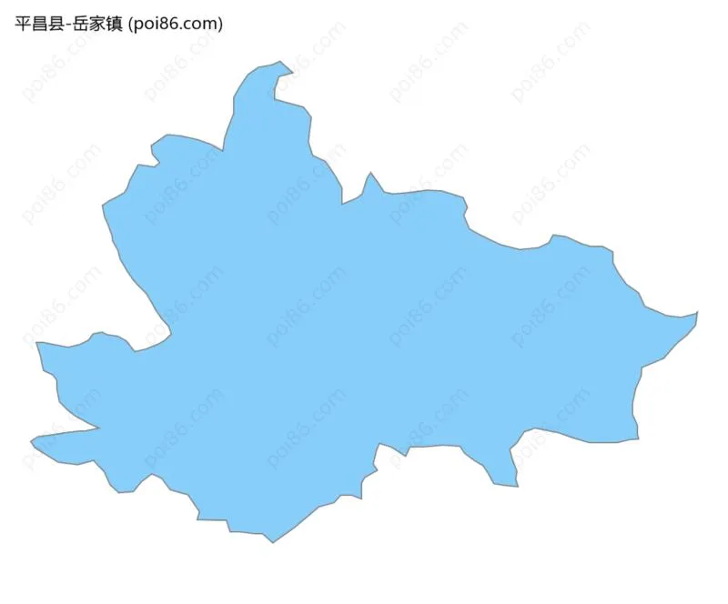 岳家镇边界地图