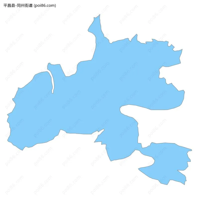 同州街道边界地图