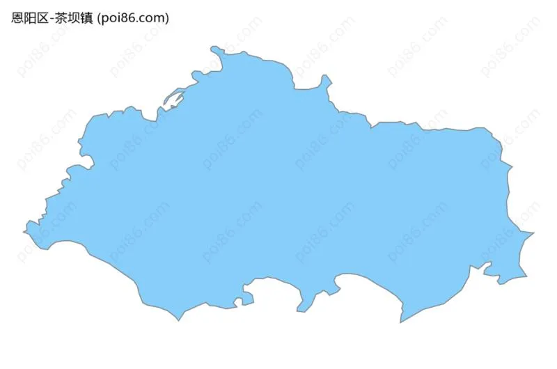茶坝镇边界地图