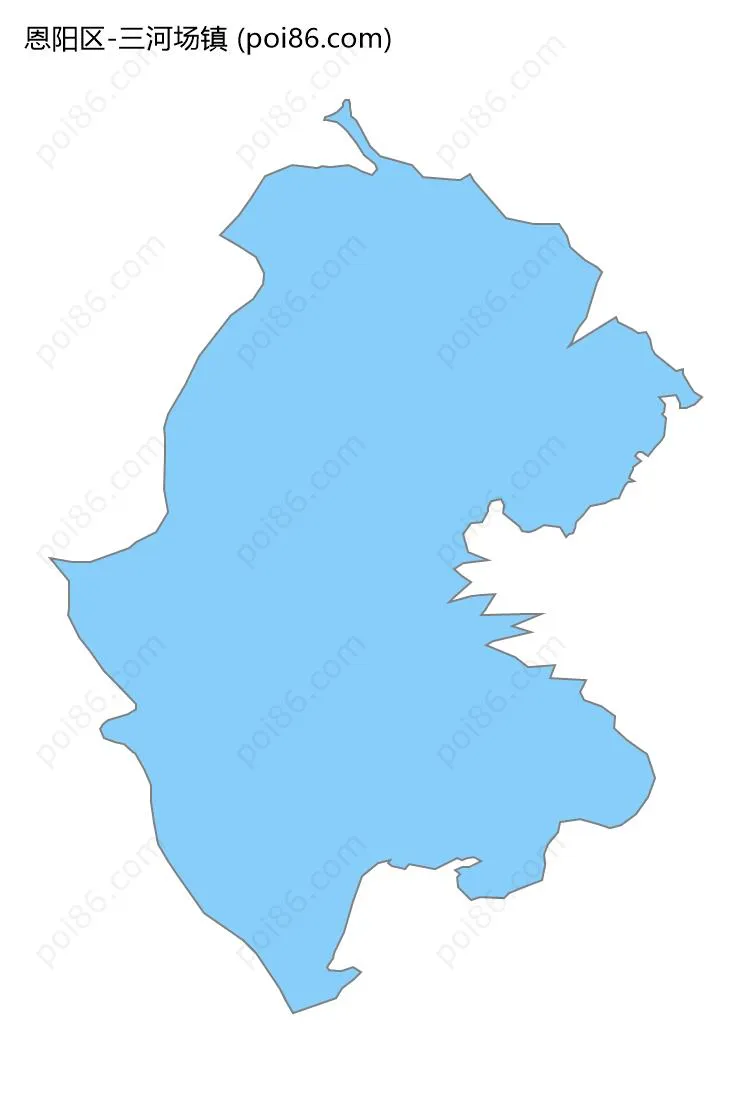 三河场镇边界地图