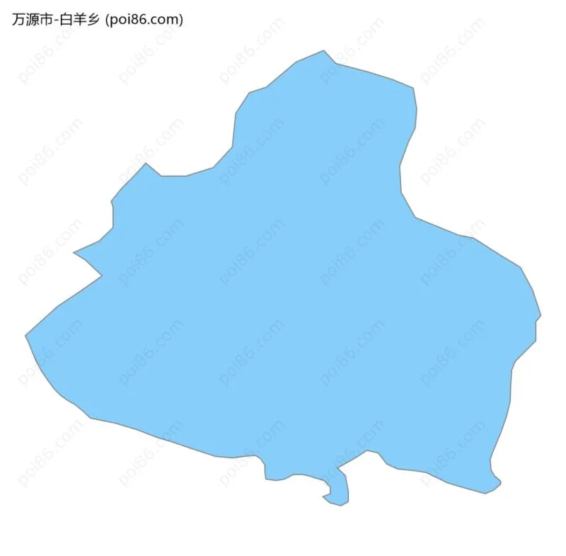 白羊乡边界地图