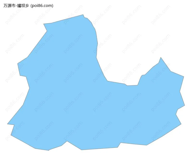 罐坝乡边界地图