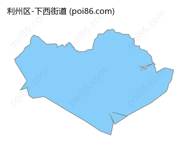 下西街道边界地图